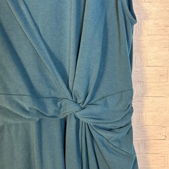 Lands end women’s dress pullover casual cap sleeve rushed front twist plus size - Picture 6 of 11
